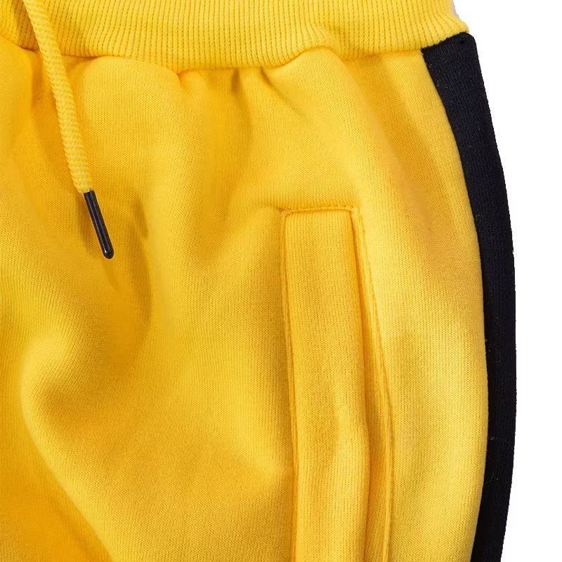 Mens Color Block Winter Tracksuit  Warm Breathable 2Piece Sportswear Set 4