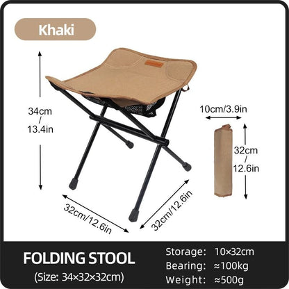 Compact Portable Folding Stool Ultralight Aluminum Alloy Mini Chair For Camping Fishing And Picnics 6