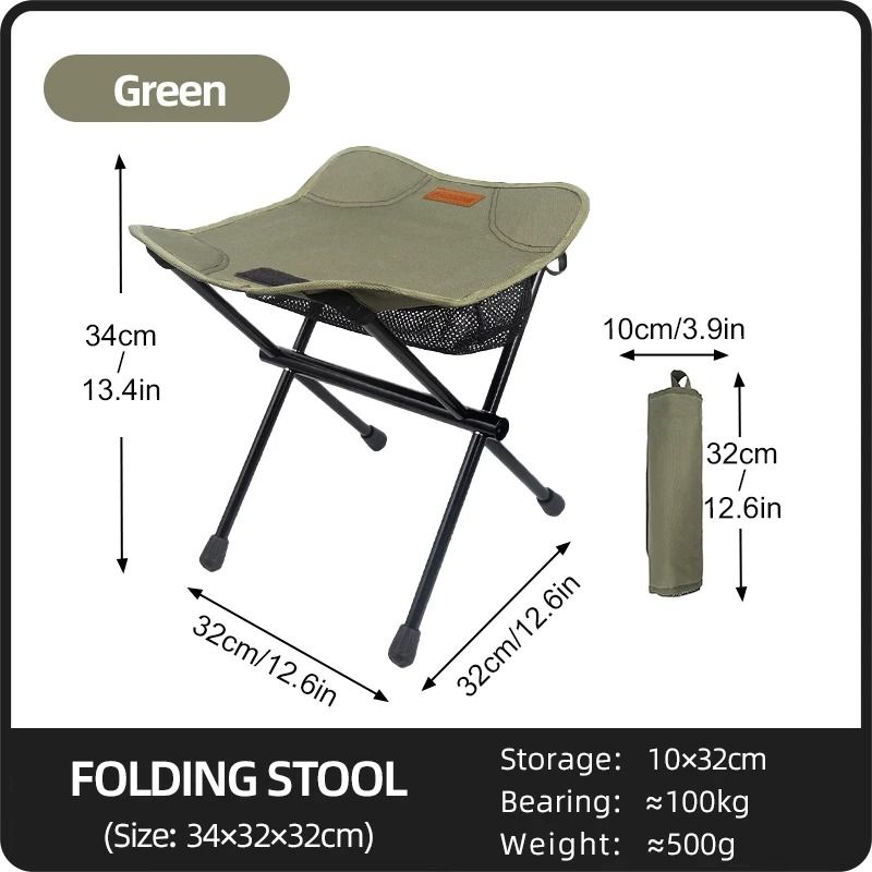 Compact Portable Folding Stool Ultralight Aluminum Alloy Mini Chair For Camping Fishing And Picnics 8