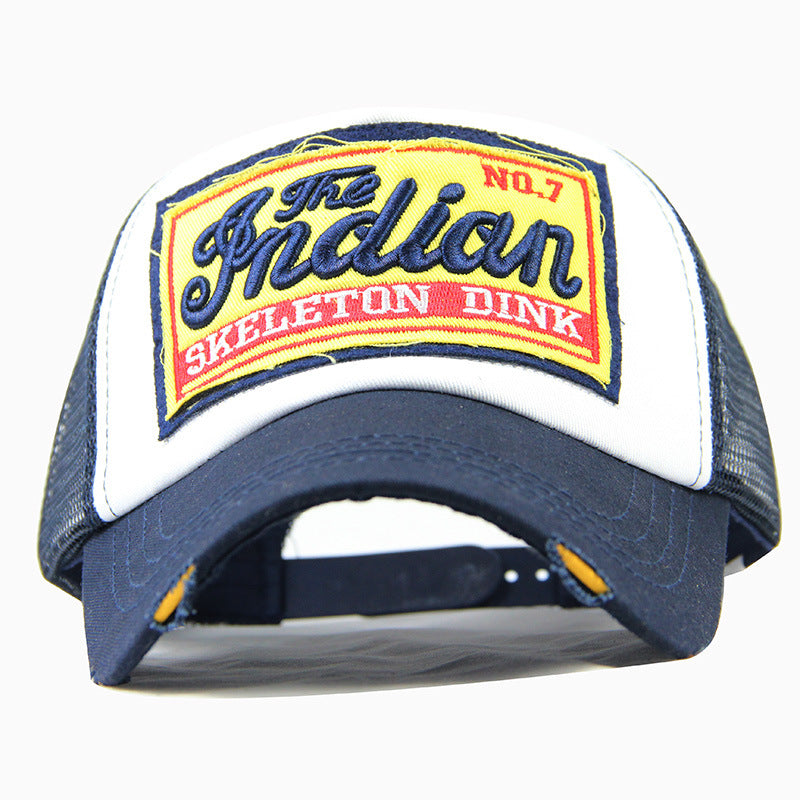 Skeleton Dink Summer Breathable Mesh Baseball Cap For Men Women Stylish Letter Embroidery Snapback  1
