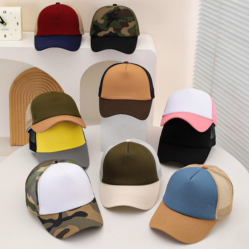 Summer Outdoor Travel Breathable Mesh Baseball Cap, European and American Cross Border Casual Sponge Top Hat