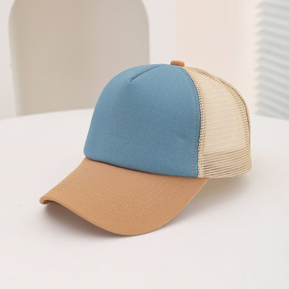 Summer Outdoor Travel Breathable Mesh Baseball Cap, European and American Cross Border Casual Sponge Top Hat