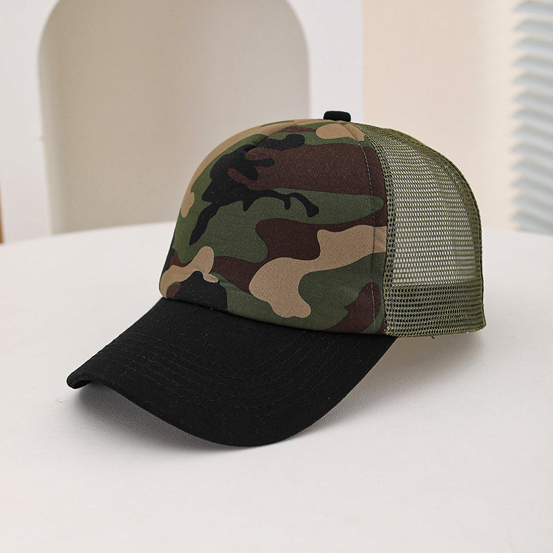 Summer Outdoor Travel Breathable Mesh Baseball Cap, European and American Cross Border Casual Sponge Top Hat