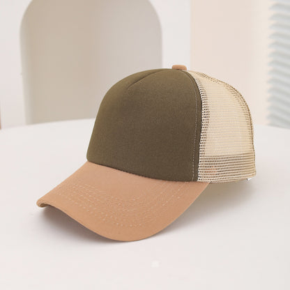 Summer Outdoor Travel Breathable Mesh Baseball Cap, European and American Cross Border Casual Sponge Top Hat