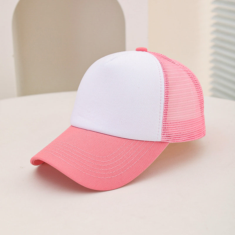 Summer Outdoor Travel Breathable Mesh Baseball Cap, European and American Cross Border Casual Sponge Top Hat