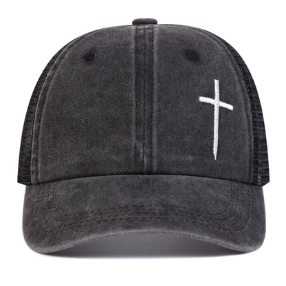Fashion Faith Embroidery Baseball Cap, Cotton Snapback Hat Unisex, Men Women Hip Hop Trucker Caps for Spring Summer