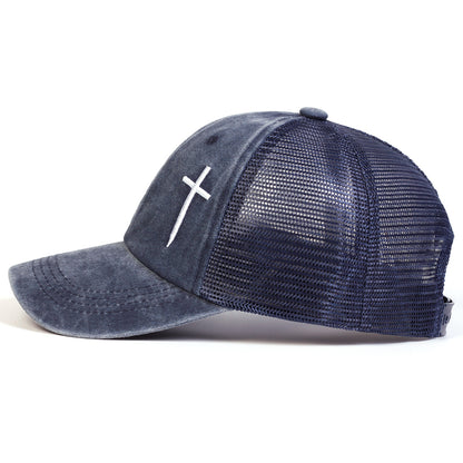 Fashion Faith Embroidery Baseball Cap, Cotton Snapback Hat Unisex, Men Women Hip Hop Trucker Caps for Spring Summer