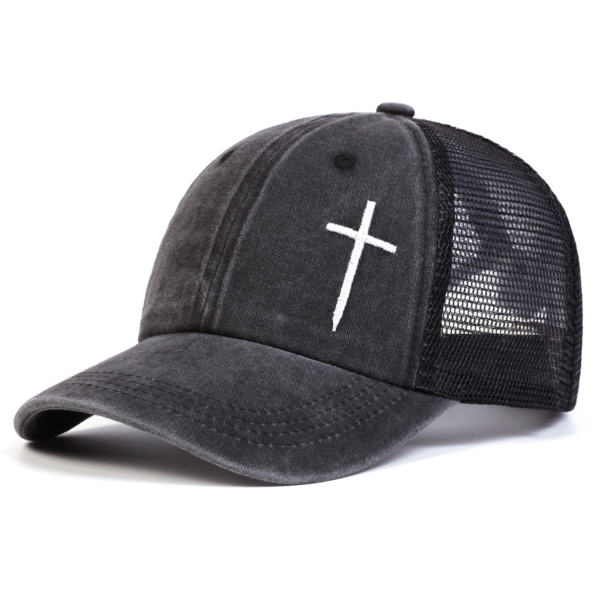 Fashion Faith Embroidery Baseball Cap, Cotton Snapback Hat Unisex, Men Women Hip Hop Trucker Caps for Spring Summer