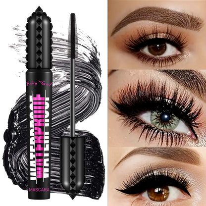 Black Waterproof Mascara, 4D Effect Korean Cosmetics, Lengthening Eye Lashes Mascara, For All Makeup Products