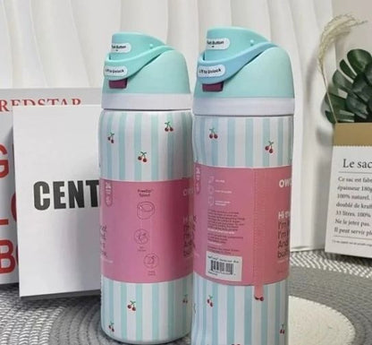 Double Wall Vacuum Fruit Infuser Water Bottle 24oz 32oz Leakproof Insulated Tumbler With Straw 25