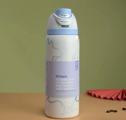 Double Wall Vacuum Fruit Infuser Water Bottle 24oz 32oz Leakproof Insulated Tumbler With Straw 23