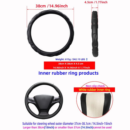 Plush Lambskin Style Sports Car Steering Wheel Cover 4
