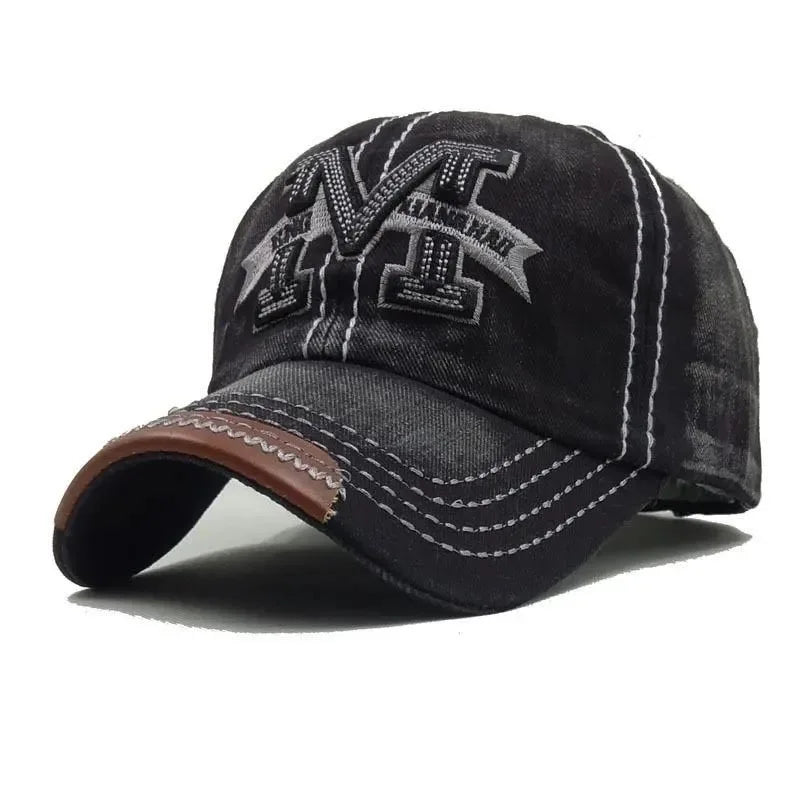 High Quality Baseball Hat Letter M Embroidery Cotton Cap for Men Women, Snapback Gorras, Outdoor Sport Sun Hat