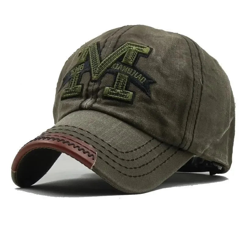 High Quality Baseball Hat Letter M Embroidery Cotton Cap for Men Women, Snapback Gorras, Outdoor Sport Sun Hat