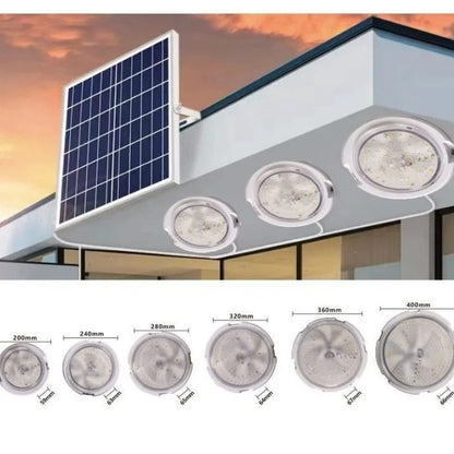 Solar Powered Ceiling Light With Remote Control For Indoor Outdoor Use 1