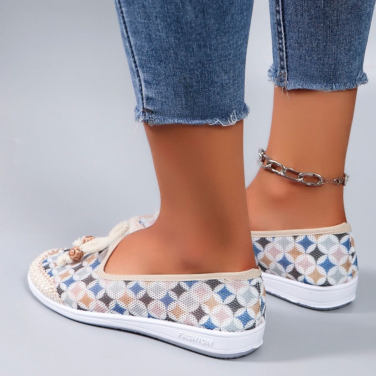 Women Summer Breathable Mesh Flat Casual Sneakers 5