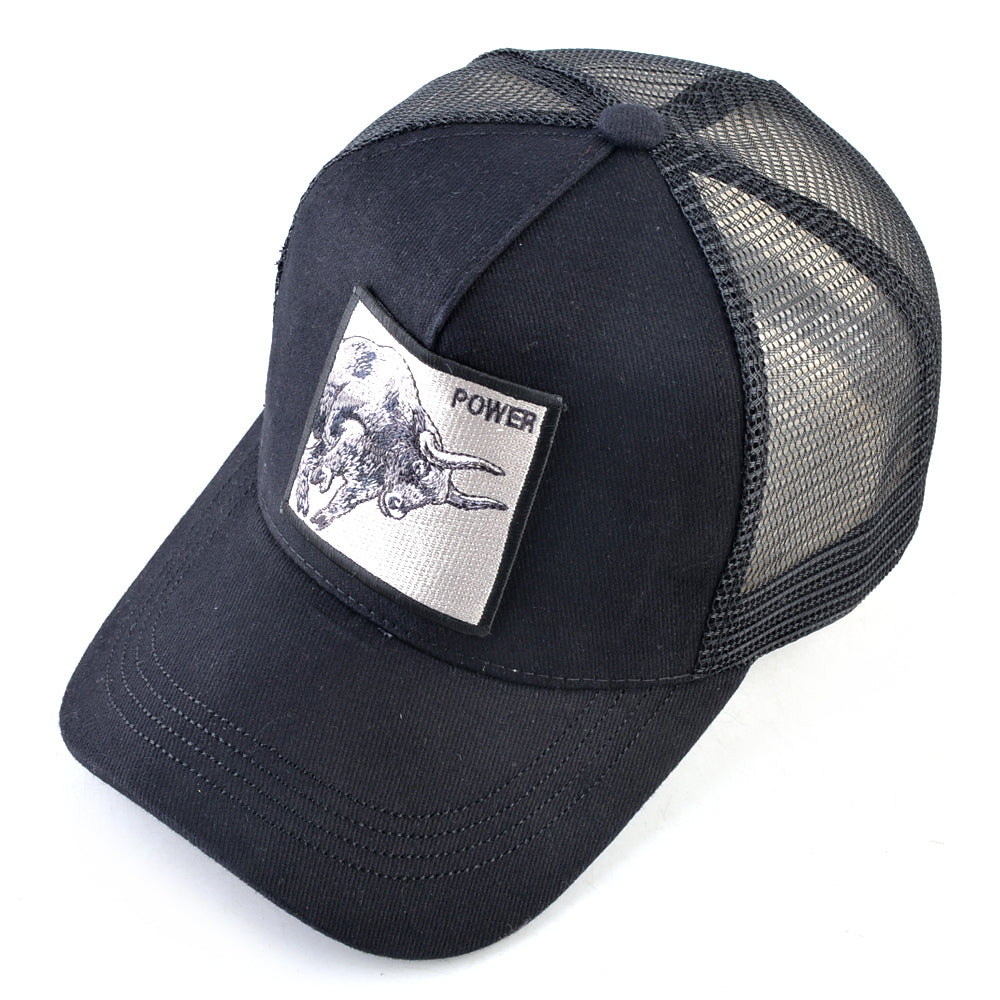 K Baseball Caps Men Snapback Hip Hop Trucker Cap Bull Patch Embroidery Four Seasons Breathable Mesh