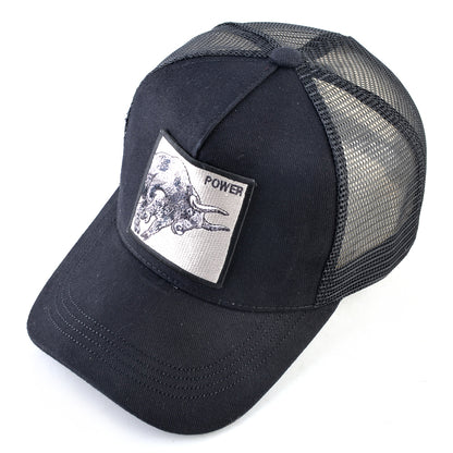 K Baseball Caps Men Snapback Hip Hop Trucker Cap Bull Patch Embroidery Four Seasons Breathable Mesh