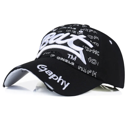 Unisex Summer Baseball Cap Snapback Hats, Hip Hop Curved Brim Gorras, Adjustable Outdoor Travel Sports Hat