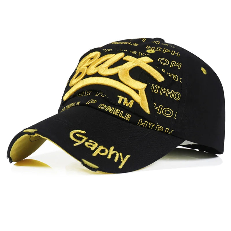 Unisex Summer Baseball Cap Snapback Hats, Hip Hop Curved Brim Gorras, Adjustable Outdoor Travel Sports Hat