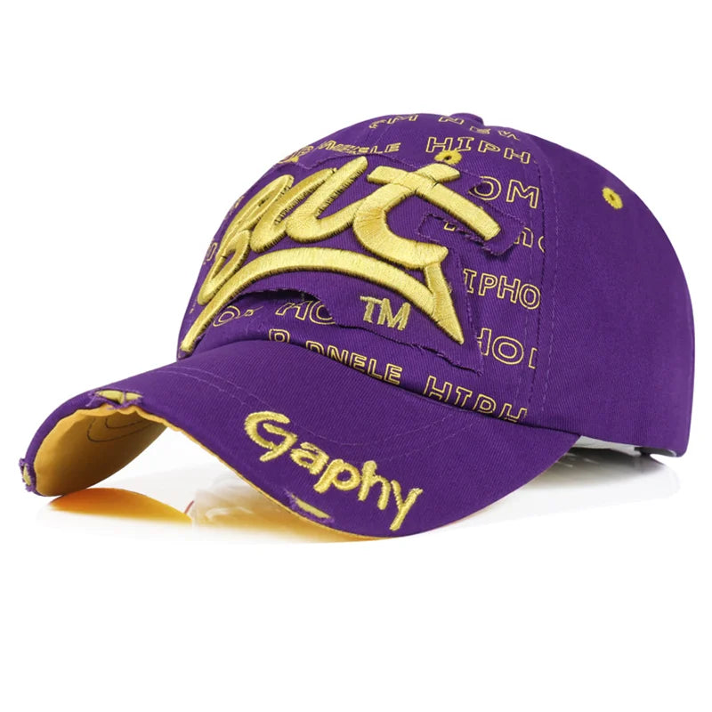 Unisex Summer Baseball Cap Snapback Hats, Hip Hop Curved Brim Gorras, Adjustable Outdoor Travel Sports Hat