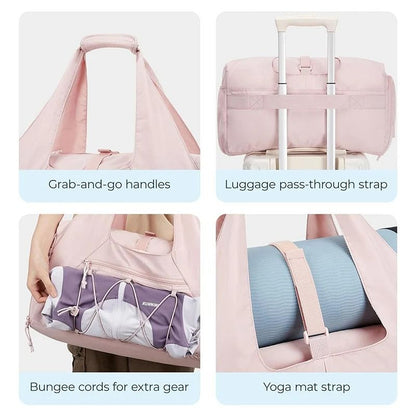 Large Capacity Fitness Bag With Shoe Compartment And Waterproof Design 1