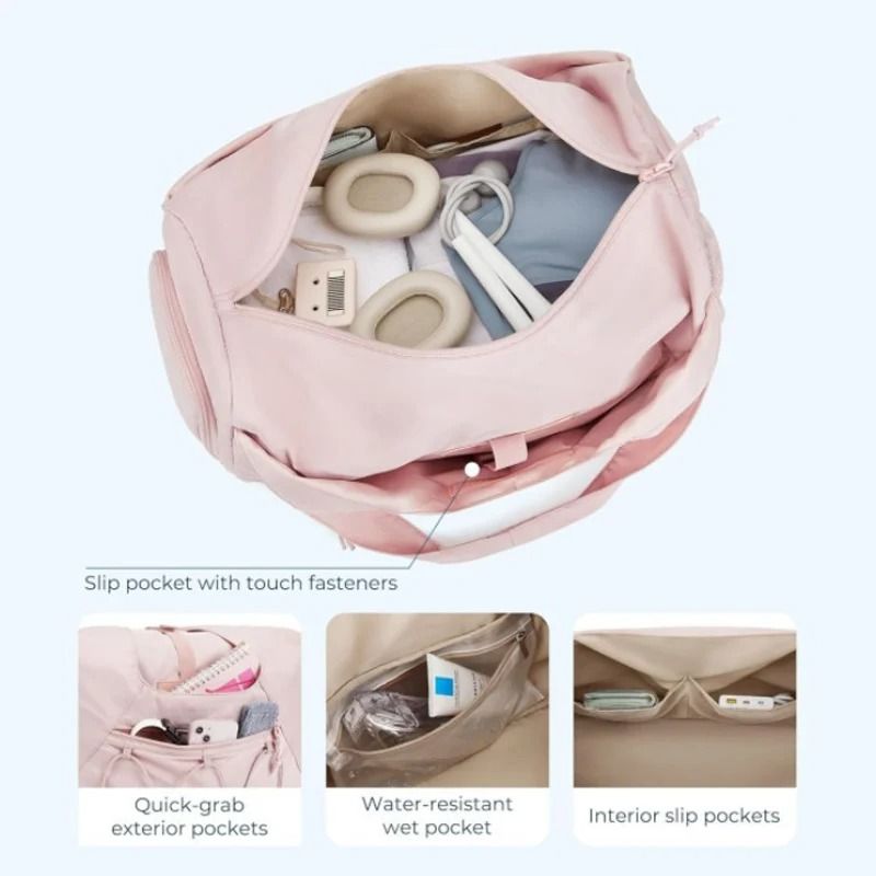 Large Capacity Fitness Bag With Shoe Compartment And Waterproof Design 4