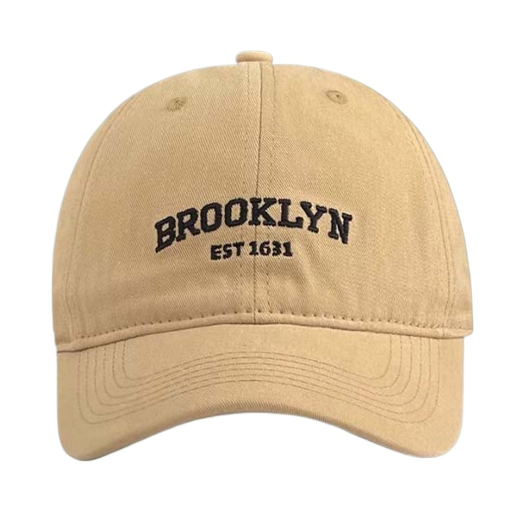 Fashion Breathable Men Baseball Hat Anti-UV Lightweight Peaked Cap, Soft Polyester Sunshade Hat with Embroidered Letter