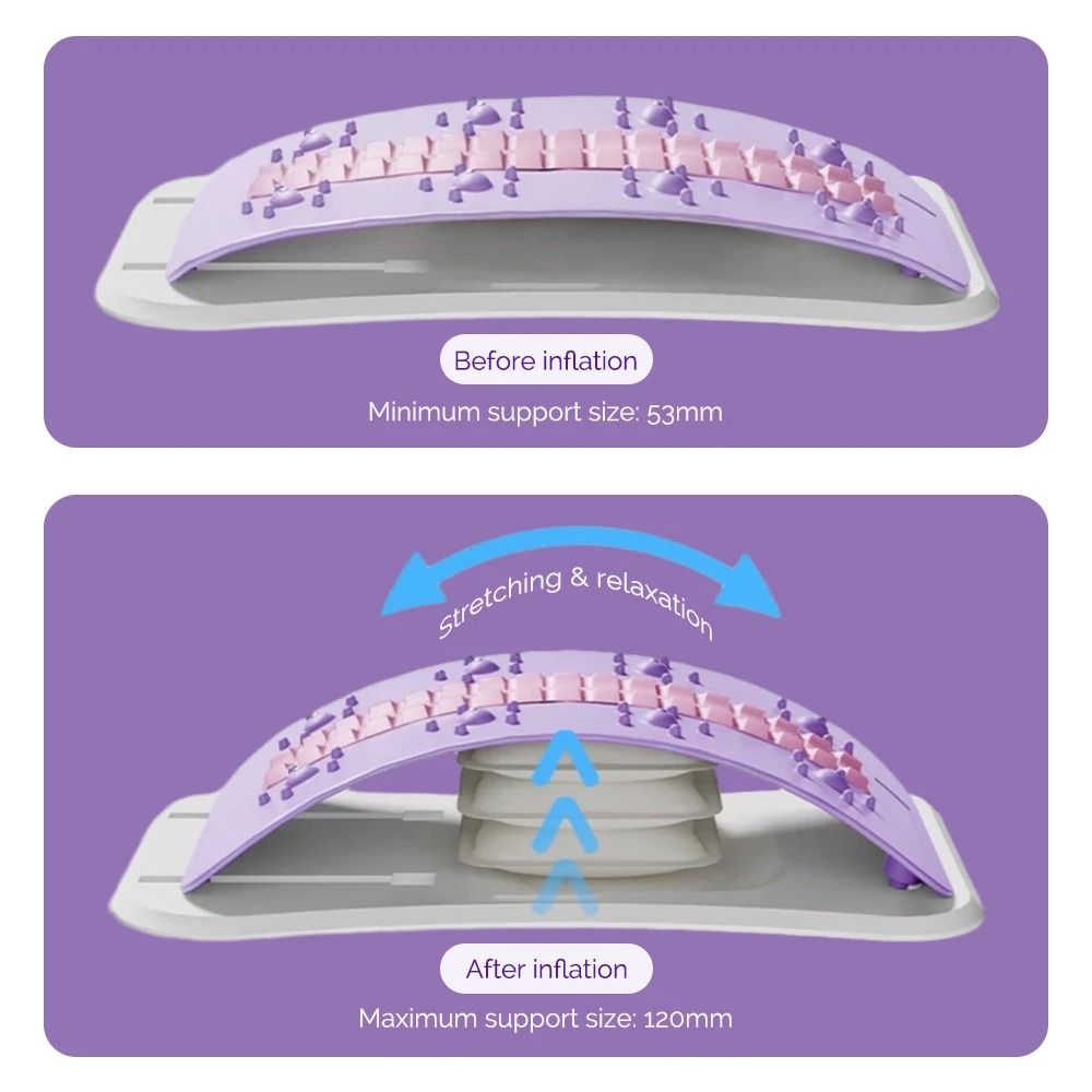 Back Stretcher Pillow Lumbar Support With Neck Massage For Posture Correction And Pain Relief 4