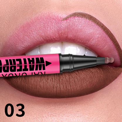 Liquid Matte Lipliner Pencil, Waterproof Plumping Stain Lipstick, Natural Lip Liner Outline, Lips Contour Makeup
