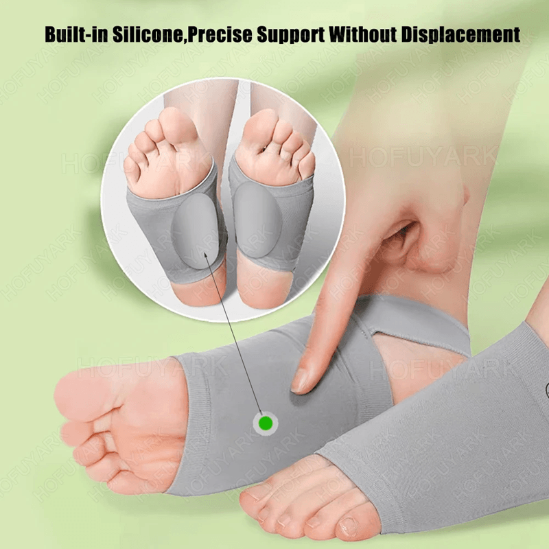 Silicone Arch Support Insoles Flat Foot Corrector For Plantar Fasciitis Relief 2