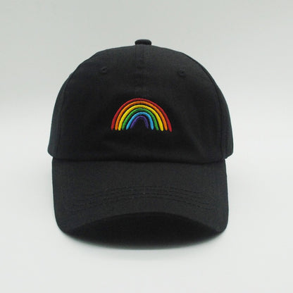Unisex Adjustable Rainbow Embroidered Baseball Cap, Summer Outdoor Travel Hat, UV Sun Protection Sports Cap