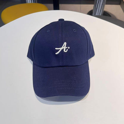 Retro Street Letter Embroidered Baseball Cap, Big Head Circumference Adjustable Duckbill Hat for Men and Women Casual