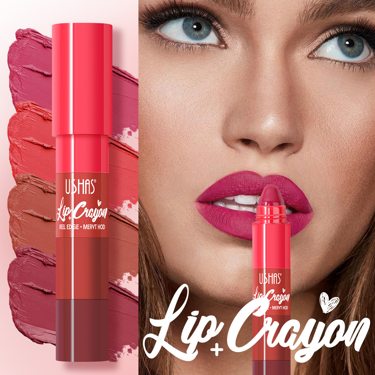 Detachable Lip Crayon Smooth And Silky 4 ColorPiece Lip Stick Portable Lip Cosmetic Perfect For Vac 3