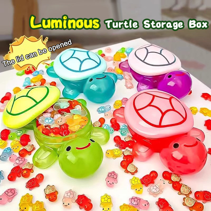 Glowing Luminous Turtle Storage Box, Resin Crafts Home Decor, Glowing Small Turtle Toy, Ornamental Decorative Case