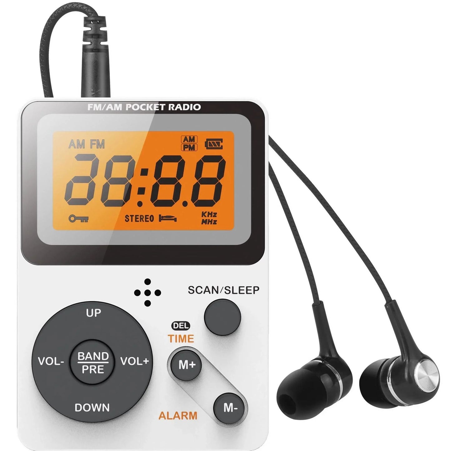 Portable AM FM Radio With LCD Display Earphone Jack Sleep Timer And Alarm 7