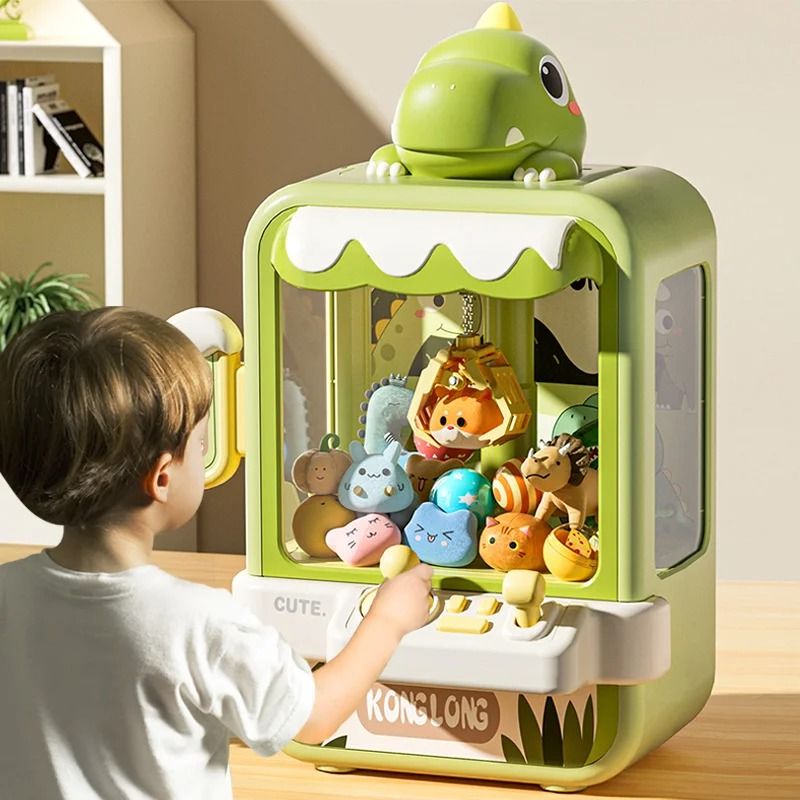 Dinosaur Claw Machine Toy with Music and Adjustable Arm
