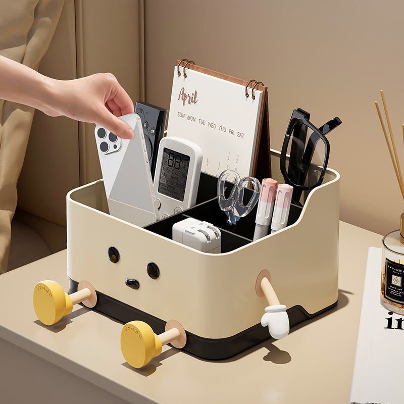 UFORU Desktop Storage Box, Remote Control, Debris Organizer for Office, Dormitory, and Stationery Compartment