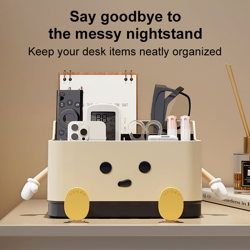 UFORU Desktop Storage Box, Remote Control, Debris Organizer for Office, Dormitory, and Stationery Compartment
