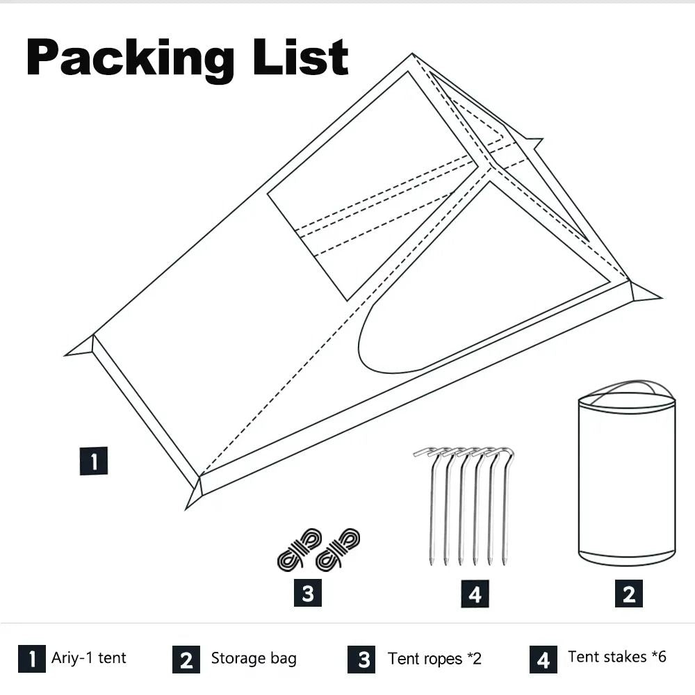 Airy Ultralight 1 Person Mesh Tent  Quick Setup Backpacking Shelter With Mosquito Protection And Op 5