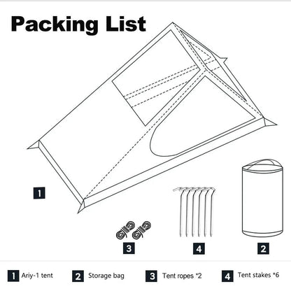 Airy Ultralight 1 Person Mesh Tent  Quick Setup Backpacking Shelter With Mosquito Protection And Op 5