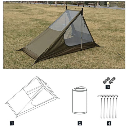 Airy Ultralight 1 Person Mesh Tent  Quick Setup Backpacking Shelter With Mosquito Protection And Op 7