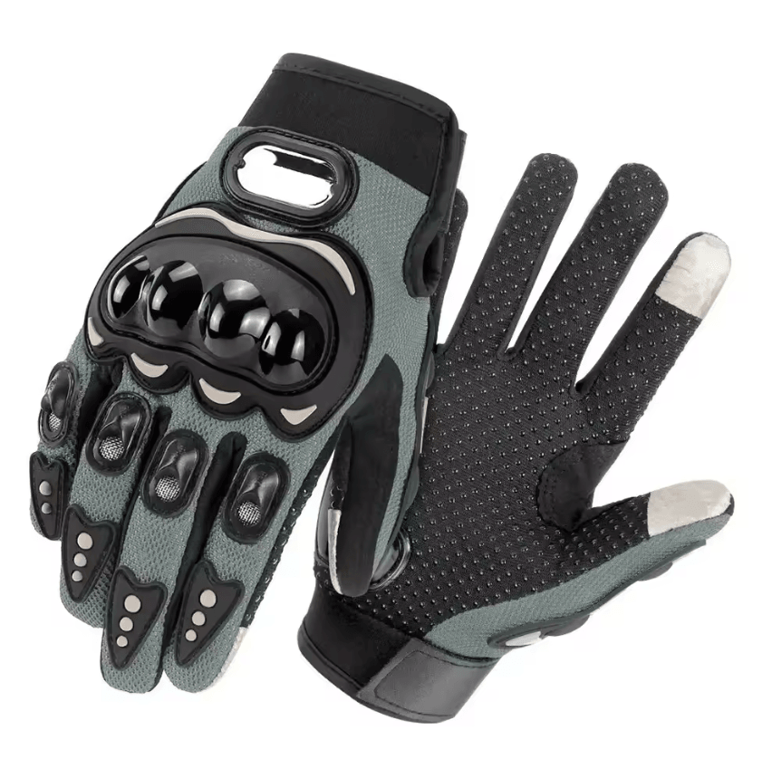 Breathable Mesh Full Finger Motorcycle Gloves With Touchscreen And Knuckle Protection 6