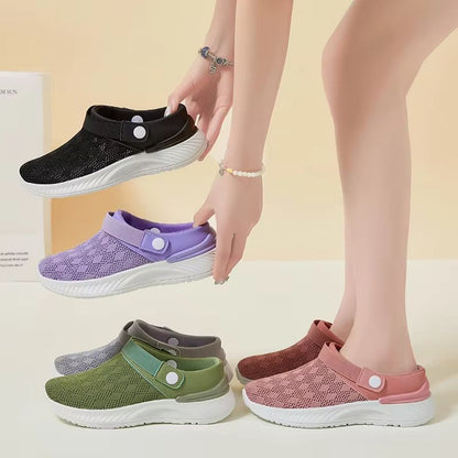 Womens Summer Mesh Slip On Slippers Casual Breathable Shoes 1