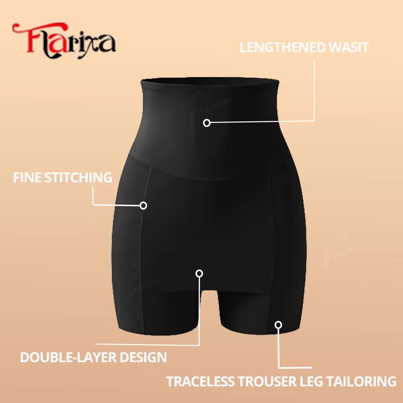 Womens High Waist Double Layer Safety Shorts Ice Silk Under Skirt Protective Panties 4