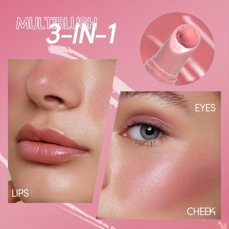 Color Long-lasting Liquid Blush, Facial Contouring Lightweight, Soft Multi-Use Cream, Waterproof Facial Blush Stick