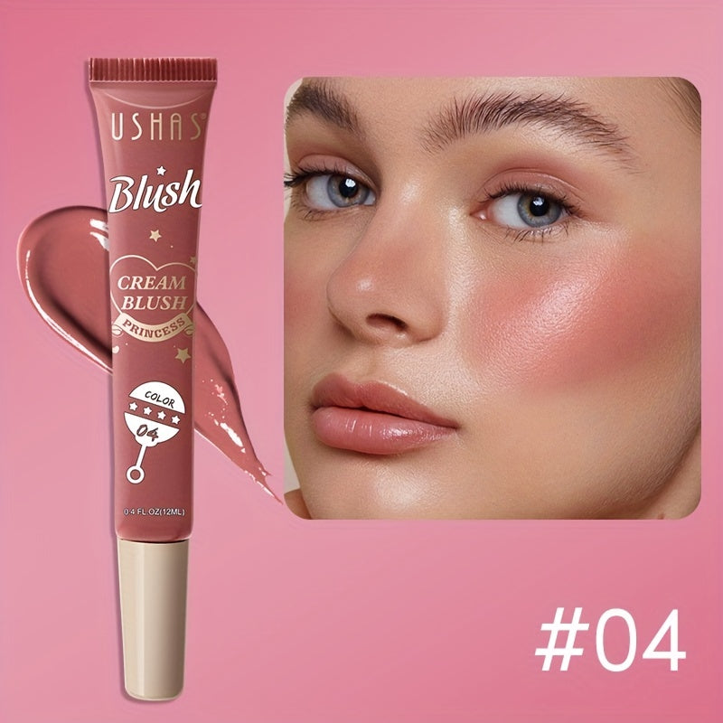 Color Long-lasting Liquid Blush, Facial Contouring Lightweight, Soft Multi-Use Cream, Waterproof Facial Blush Stick