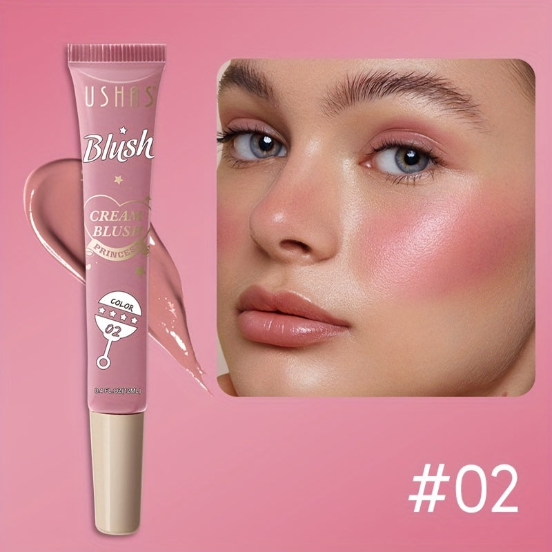 Color Long-lasting Liquid Blush, Facial Contouring Lightweight, Soft Multi-Use Cream, Waterproof Facial Blush Stick
