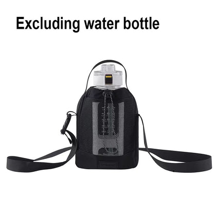 Shoulder Strap Mesh Water Bottle Carrier Bag With Adjustable Crossbody Strap And Front Pocket 7