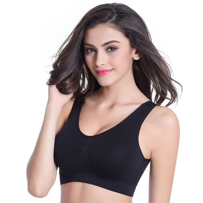 3 Pack Womens Seamless Sports Bra With Removable Pads Wireless Push Up Yoga And Fitness Bra Plus Si 3